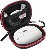 BOVKE Carrying Case for Sony WF-1000XM5 Truly Wireless Bluetooth Noise Canceling Earbuds Headphones, Extra Pocket for Charging Cable and Earbud Tips, Black