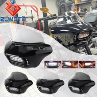 Motorcycle Batwing Fairing W/ Turn Signal Running Light For Harley Softail Fat Bob 114 FXFBS 18-24 F