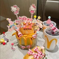 Ready Stock ️ Little Red Book Popular Pink Series McDonald's Birthday Dress Up DIY Pink Bow Birthday
