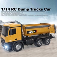 【Ready Stock】HUI NA TOYS 573 Big Dumper RTR 2.4GHz 10 channel 1:14 metal  HUINA 573 RC Drum truck 1: