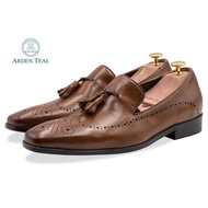 ARDEN TEAL Pergamino Chestnut Tassel Loafer