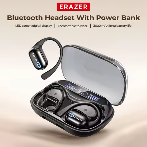 ERAZER XP18 Bluetooth V6 Earphones 3000mAh battery capacity Comfortable Wireless Headphones LED Disp