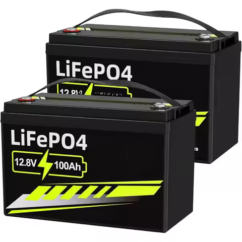 12V 100Ah LiFePO4 Battery Group 31 With Built-in 100A BMS, 15000 Deep Cycles Rechargeable Lithium Ba