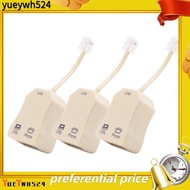 [yueywh524]3Pcs DSL Phone Splitter ADSL Splitter for Phone Line Phone Jack Splitter In-Line DSL Filt