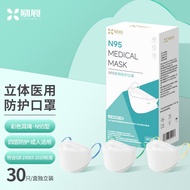 励展（LIZHAN）N95成人口罩一次性医用3D立体柳叶型亲肤透气口罩独立包装