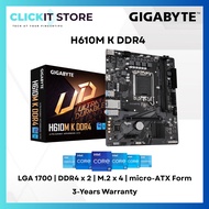 GIGABYTE H610M K DDR4 Motherboard | LGA 1700 | M.2 x 4 | Intel® H610 Express Chipset micro-ATX Form