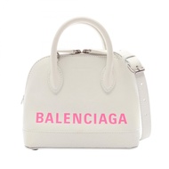 [二手] BALENCIAGA Ville TOP Handle XXS 手提包，2-Way，550646，白色/TOP皮革，女士。