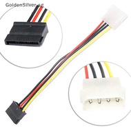GoldenSilver SATA Adapter Cable IDE 4Pin To SATA 2 Serial HDD Power Adapter Cable Hard Drive Connector Male To Female SATA Extension Cord SG