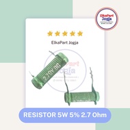 RESISTOR JAPAN 5W 5% 2.7 Ohm 2r7 Ohm Resistor Metal Film JAPAN