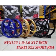 ENKEI NVX155 AEROX155 ENKEI A5 522 Sprot Rim 17inch 1.6/1.6  SP522 MODEL (BLUE ) NVX 17INCH SPORT RI