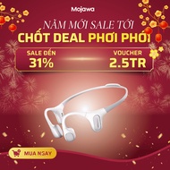 Mojawa RunPlus Swimming Headphones White – Waterproof–32GB – Bone Conduction Headphones, Gym, Swimmi