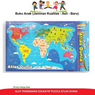 Puzzle Peta Atlas Dunia Untuk Anak Erlangga For Kids