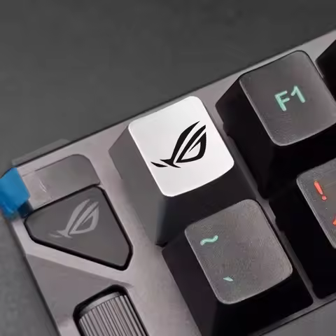 Attackfox Custom Keycaps for Mechanical Keyboard Caps ROG Metal Keycap Laser Engraving Slayers Magne