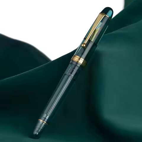 Asvine V126 Vacuum Acrylic Filling Fountain Pen EF/F/M Nib Beautiful Transparent/ Brown Matte White 