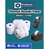 Thermal Paper Roll 80x60mm / 57x40mm Cash Register Counter Receipt Roll 57mm/ 80mm Width Premium Gra
