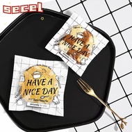 SECEL 100Pcs Candy Gift Bags, Plastic Party Decor OPP Self Adhesive Pouch, Package Supplies Have A N