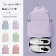 Foldable dry-wet separation waterproof storage bag, independent shoe compartment, fitness bag, swimm