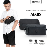 ATRAX - Aegis Men's Sling Bag Waterproof Fireproof Hand Clutch Bag Men's Sling Bag Waterproof