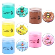 5 Colors DIY Slime Kit Toy Gift for Kid Charm Fluffy Cartoon Cute Bear Clay Mud Lizun Playdough Stress Relief Cotton Slimes Amazon Hot Gifts WDJJ