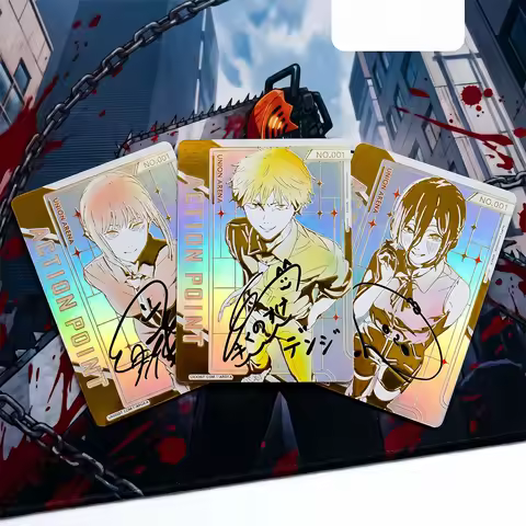 Anime Union Arena Collection Card Chainsaw Man Denji Makima Action Point Signature Card Gold Stampin