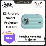 2023 Ultra 4K HD Android System Projector K3 1080P Mini Portable 4K LCD Projector Built-in Audio WiFi LED Proyector Home  Party Time Office Classroom