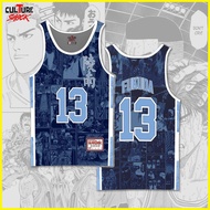 ◫ ◩ ❀ Culture Shock Ryonan Slam Dunk Blue Sando Shirt