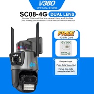 V380 Pro Wireless S08 Dual lens Outdoor Waterproof Wifi 360 cctv camera 1080P IP Security Cameras 4G