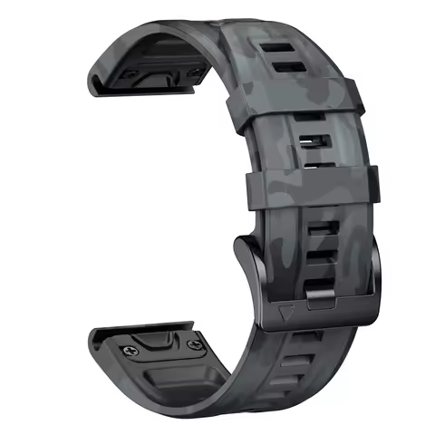22mm 26mm QuickFit Sports Camouflage Silicone Strap For Garmin Fenix 6X 7X Pro Band For Fenix 6Pro 5