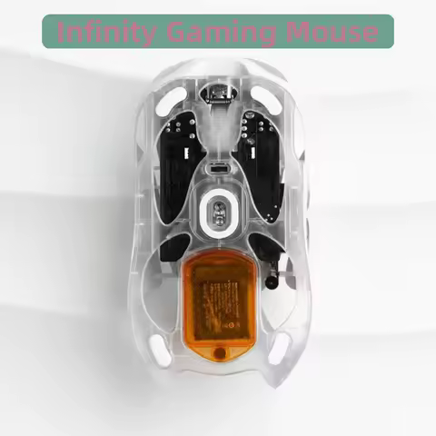 Angry Miao Infinity Gaming Wireless Mouse Hot-Swappable Metal Ultralight Hollow PAW3950 Dual 8K Wire