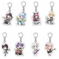 Anime BanG Dream Acrylic Keychain Cartoon Figure Toyama Kasumi Hanazono Tae Ushigome Rimi Pendant Keyring Jewelry For Girls Gift