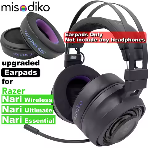 misodiko Upgraded Ear Pads Cushions Replacement for Razer Nari Wireless/ Essential/ Ultimate Gaming 