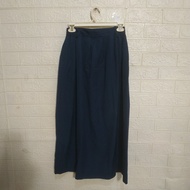 I19/preloved long pleated skirt junior high school UNIFORM brand