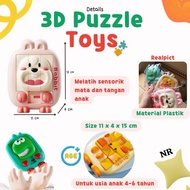 3D Slide Animal Cartoon Puzzle Toy 3D Slide Puzzle/ for Children