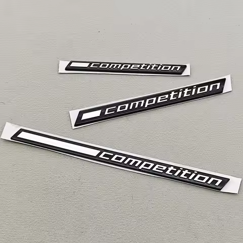3D ABS Car Sticker Competition Logo Bar Underlined Badge Emblem Decals For BMW M3 M4 M5 X5M X6M Thun