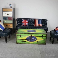Sofa Table European KTV Luggage Furniture Retro Coffee Table Kung Fu Tea Solid Wood Coffee Table Cof