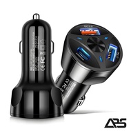 Fast Charging Saver Pd 55W Car Charger Head 2 USB + 1 USB Type C Plug