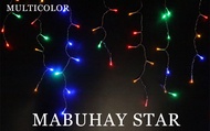 MABUHAY STAR Christmas Lights 100L/160L/200L LED Icicle Light Decoration Fairy Light Steady/Twinkle/