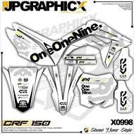 Decal CRF 150 ONE1NINE SUPERGLOSS TYPE BIG SIZE FONT ALREADY CUT