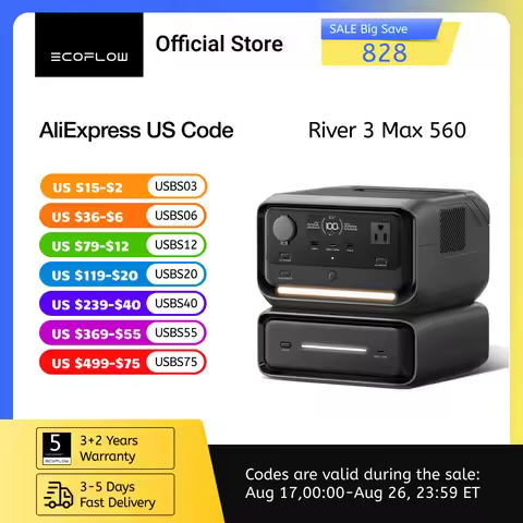 ECOFLOW River 3 Max 560 Portable Power Station, Extra Battery EB300 and River 3 Plus 270, 268Wh-554W