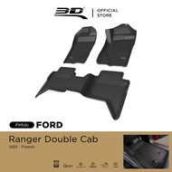 3D Mats พรมปูพื้นรถยนต์ FORD RANGER 4D 2022-2025 พรมกันลื่น พรมกันนํ้า พรมรถยนต์