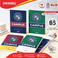 (1 Book) Greebel Campus Boxy Notebook 40 Sheets (1PCS) School Book B5 40-6 I Greebel Notebook