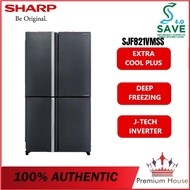 SHARP 4 Door J-Tech Inverter Technology 700L Avance Refrigerator - SJF821VMSS Peti Ais Fridge Peti S
