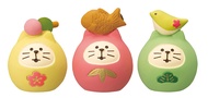 日本 DECOLE Concombre 女兒節公仔/ 貓咪達摩/ 和菓子