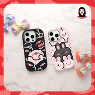 Printing Chrome Case Piggy And Bunny for vivo y28 4g y29 y19s v25 v25e y02 y100 5g y15s y16 y17s y28