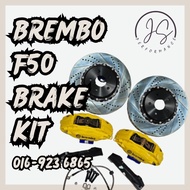 Brembo F50 4-Pot Caliper Kit | 330MM / 355MM Slotted Drilled Rotors | Fits 17” & 18” Rims