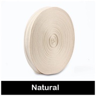 50Yards 10/15/20mm Cotton Ribbon Fabric High Tenacity Belt Bag Lable Ribbon Sewing Tape Binding DIY 