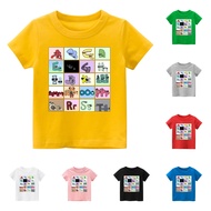 Áo thun trẻ em ALPHABET LORE 3 8 màu áo đầy đủ size có big size áo thun cho bé Cotton King Cotton