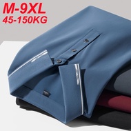 Men Polo Short sleeve  Summer Plus Size 9xl 8xl 7xl High Quality Ice Silk Solid Color Men's Business