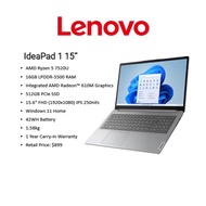 [Brand New] Lenovo IdeaPad /AMD R5-7520U/16GB/512GB/15.6FHD IPS/Win 11 Home/1.58kg only/Cloud Grey