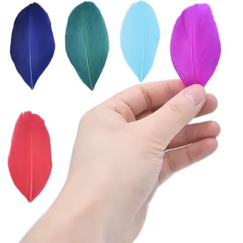 Goose Feathers for Jewelry Making 5-8cm Decoration Geese White Swan Needlework Wedding Handicraft Ac